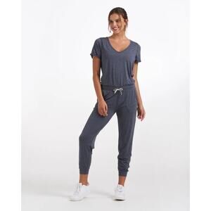 Vuori All Day Jumpsuit Romper Short Sleeve | Blue Gray‎ Heather | SZ XL